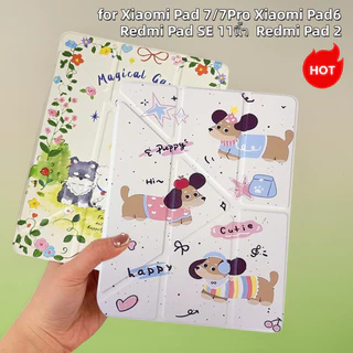 เคสใสY-shaped for Redmi Pad 2 Xiaomi Pad 7/7Pro Redmi Pad SE 11นิ้ว Xiaomi Pad6 พร้อมถาดใส่ปากกา