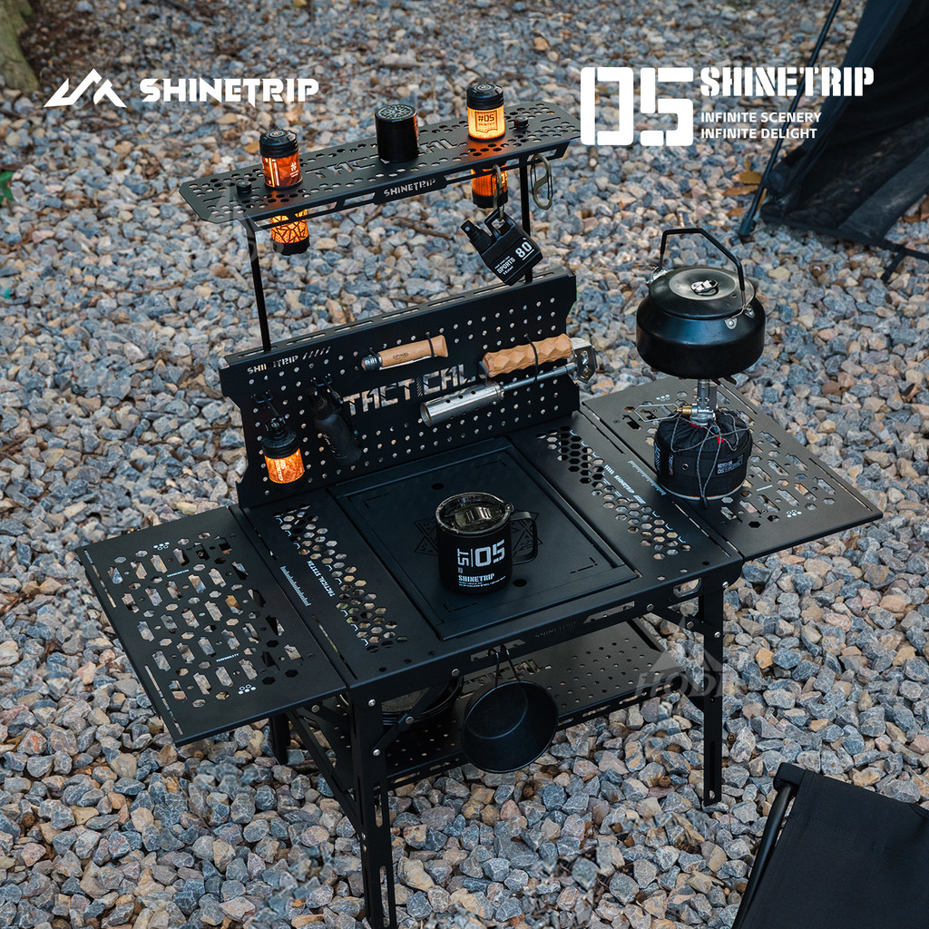 【HODR】ShineTrip Tactical IGT – โต๊ะแคมป์ปิ้งอลูมิเนียมอลลอยด์โมดูลาร์ ระบบตั้งเร็วสำหรับปิกนิกและเตาย่าง พร้อมหน่วยขยายสำหรับตั้งแคมป์ & บาร์บีคิว