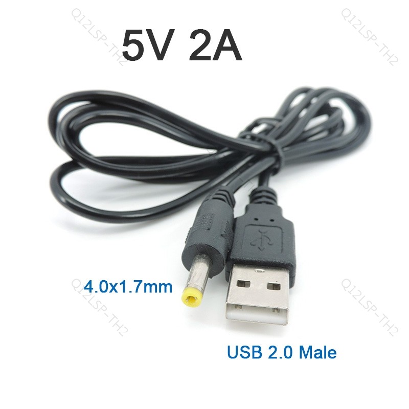 1M USB 2.0 A ชาย DC 4.0x1.7 มม.5 V 2A 24AWG DC 4.0 มม.X1.7 มม.Barrel Jack Power charger สาย Converte