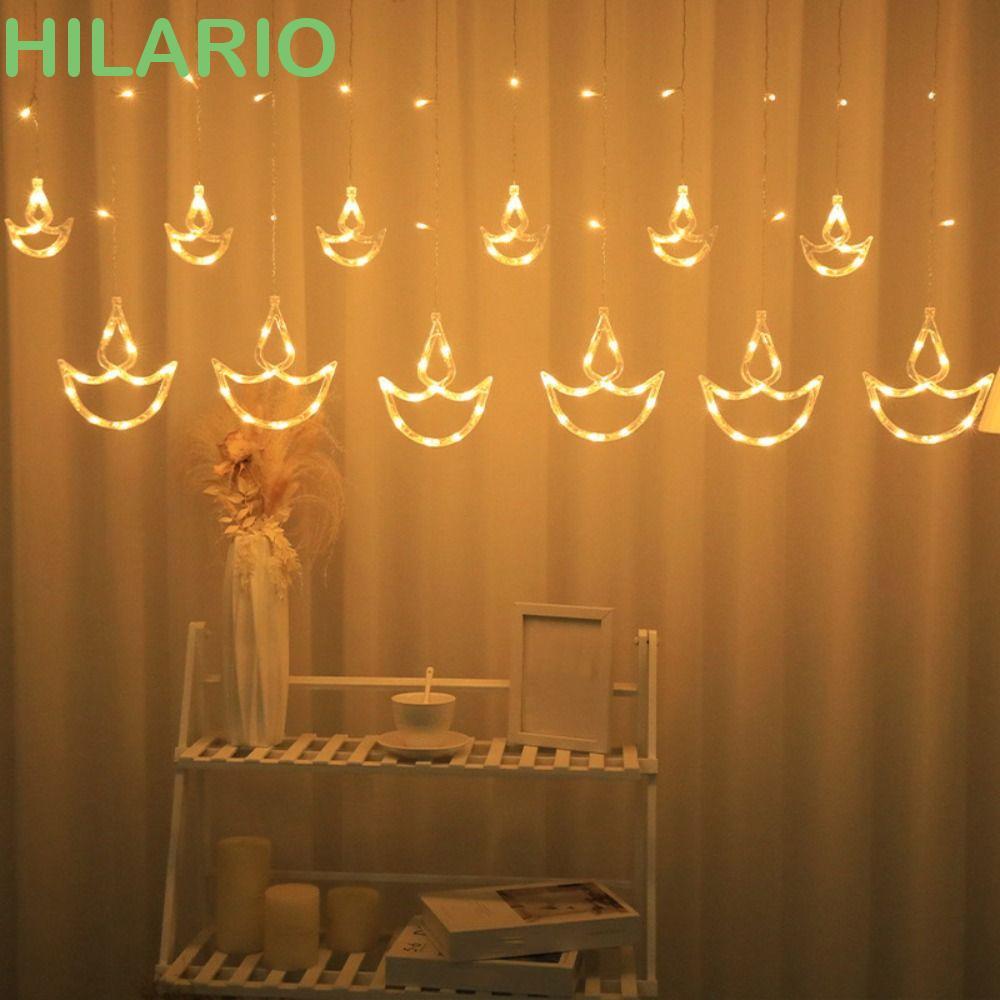 HILARIO Curtain Light, Heart Shape Brilliant Night Diwali Light, Christmas Happy Diwali USB Plug Str
