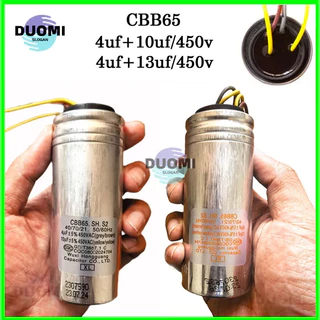 ของแท้ CBB65 SH P2 4uf+13uf/450vac 4uf+10uf/450vacComforated capacitor 4 สาย