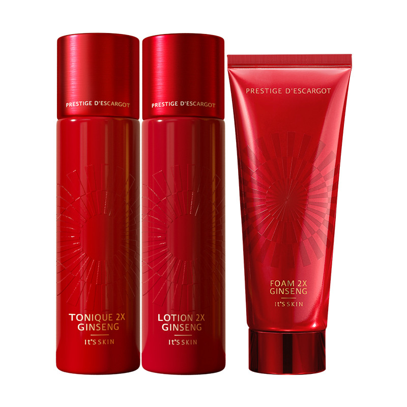 Itsskin Itskin Red Ginseng Snail ผิวแห้งทําความสะอาดผิวหน้าโลชั่นชุดสามชิ้นผลิตภัณฑ์ดูแลผิวต่อต้านริ