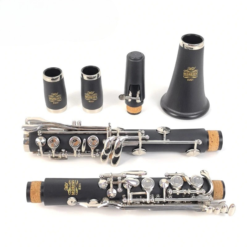 Bakelite clarinet Tube 17 Keys bB Clarinet ปิดรู clarinet สไตล์พิเศษ E301