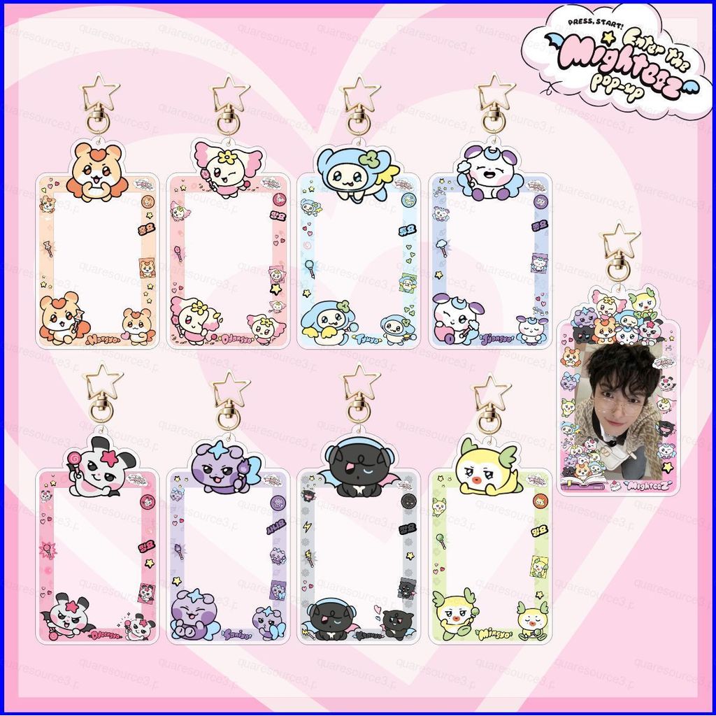 SQ3 ATEEZ การ์ดใส่กรอบพวงกุญแจเข้าสู่ MIGHTEEZ การ์ดขนาดเล็กจี้ดาวอุปกรณ์เสริม QS3