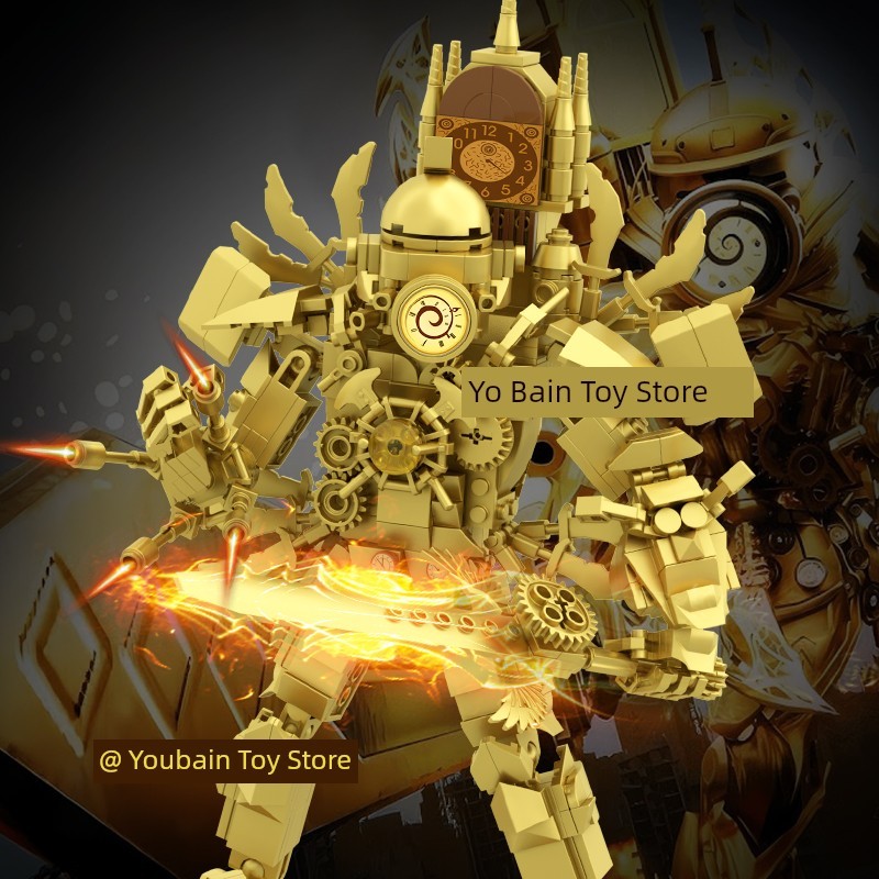 toilet tower defense เลโก้ skibidi toilet Skibidi toilet อัพเกรดนาฬิกาไททันสีทองคนตัวต่อบล็อกของเล่น