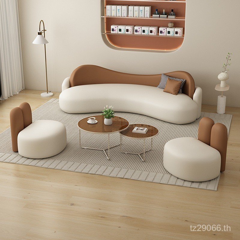 โซฟาหลายคนแผนกต้อนรับส่วนหน้าห้องนั่งเล่นสํานักงานโซฟาบ้านส่วนโค้งส่งเสริมโซฟาสถานีขายแผนกต้อนรับส่ว
