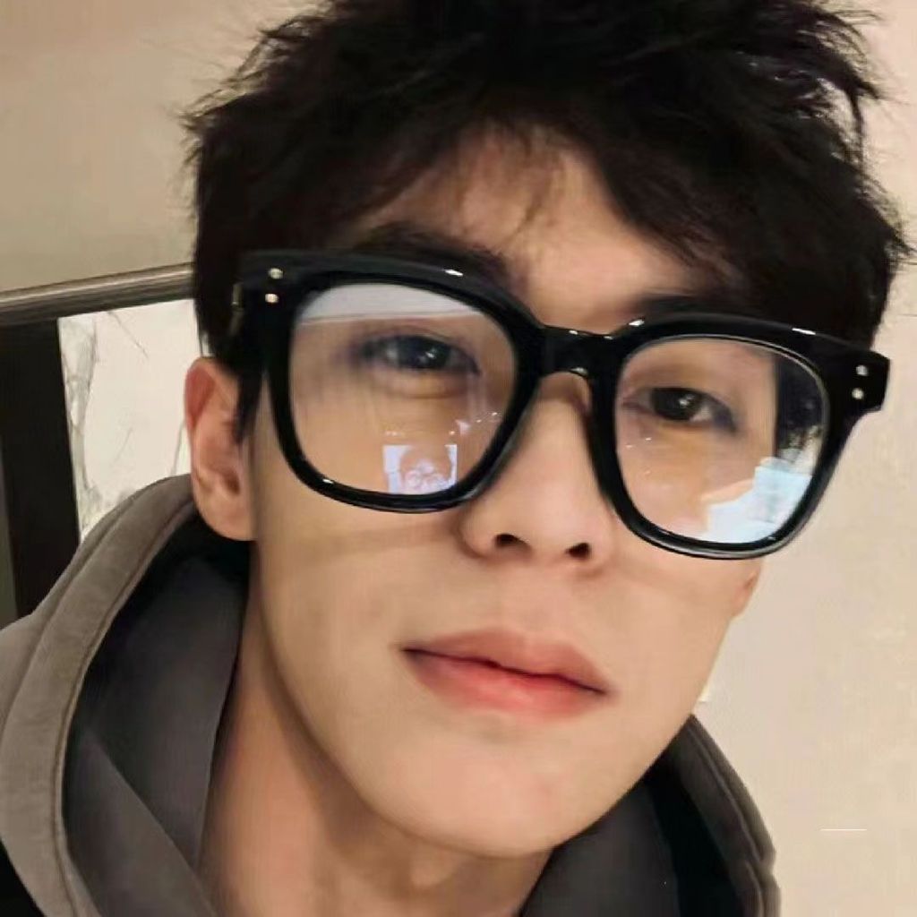 Zhang Ruonan สไตล์เดียวกันกรอบสีดําขนาดใหญ่ธรรมดาใบหน้าเครื่องมือที่มีประโยชน์สายตาสั้นกรอบแว่นตาหญิ