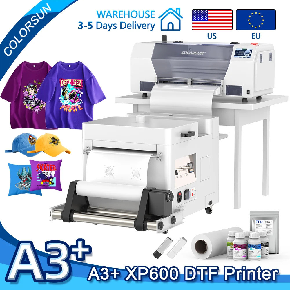 Colorsun A3 Dtf เครื่องพิมพ์สําหรับ Epson Xp600 Impresora A3 Dtf การพิมพ์เครื่องโดยตรงกับฟิล์ม A3 Dt