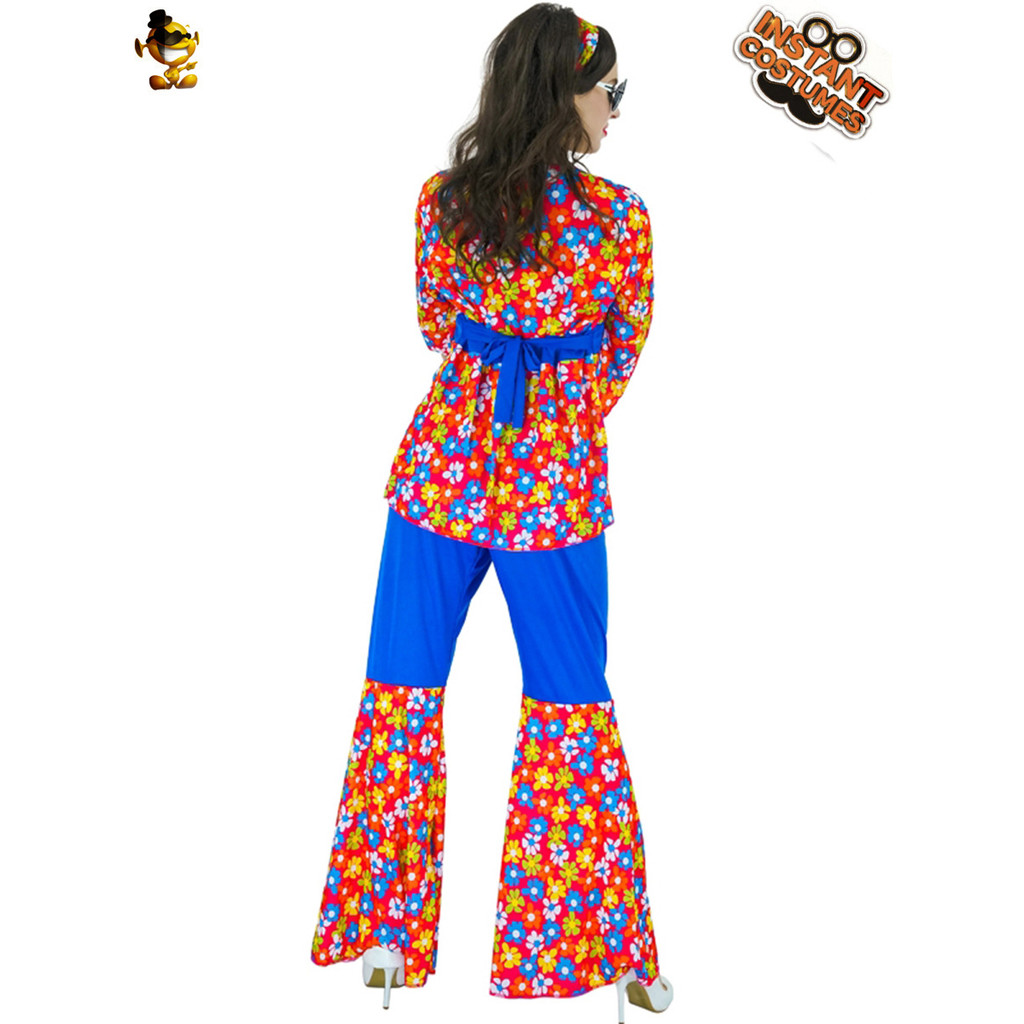 ผู้ใหญ่ผู้หญิง Hippie เครื่องแต่งกายชุด 60s Disco Carnival Stage Performance เสื้อผ้าผู้หญิง LYAJIE2