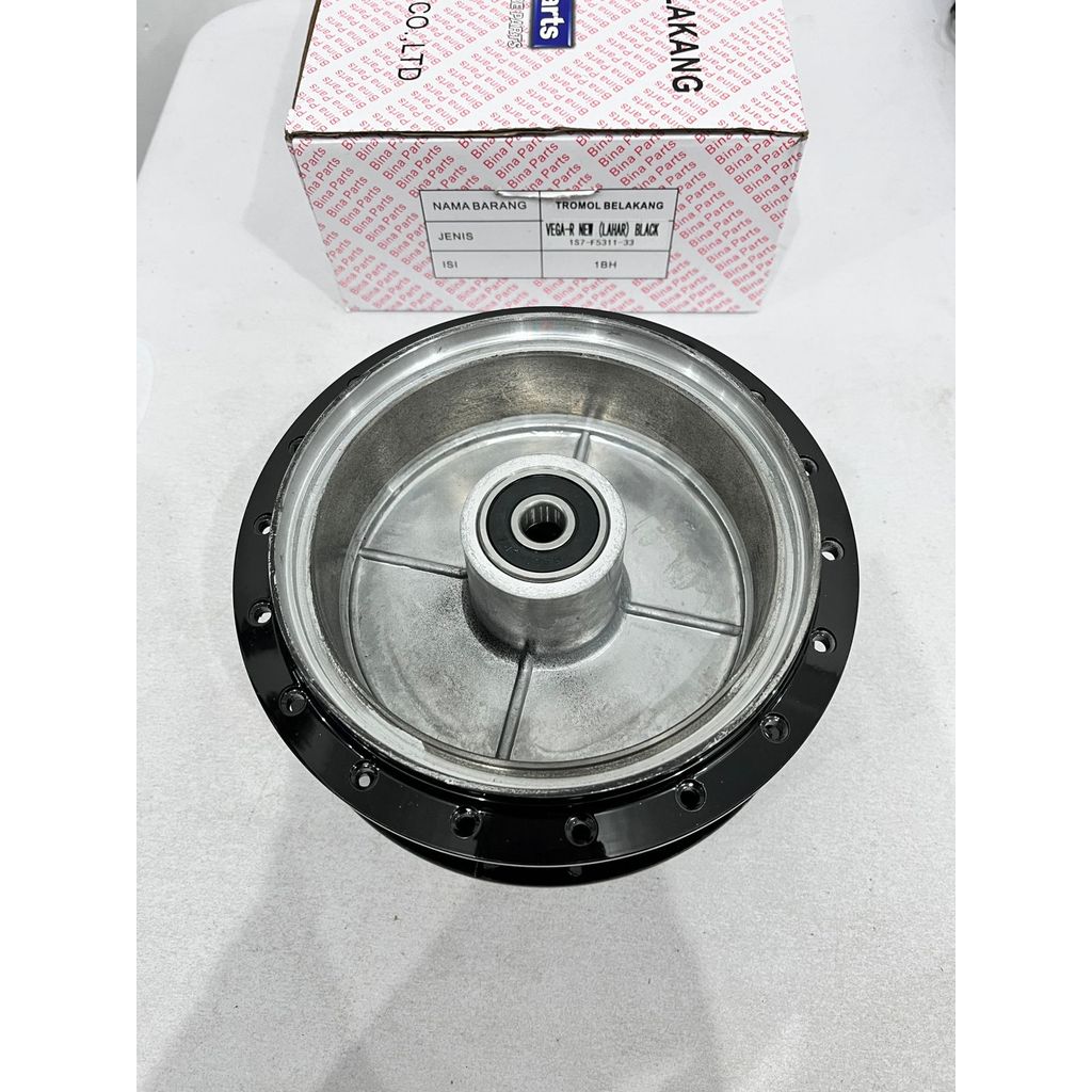 REAR DRUM PLUS BEARING VEGA R NEW BLACK BINA PARTS