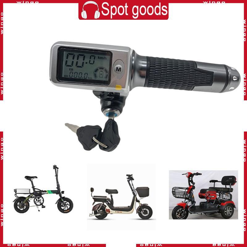 WIN ด้ามจับคันเร่ง 36V 48V 60VLcd DisplaySpeedometer เครื่องวัดระยะทางสําหรับสกู๊ตเตอร์ไฟฟ้า