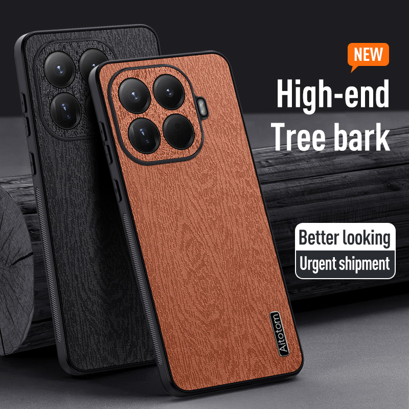 Luxury Tree Grain หนังเคสโทรศัพท์สําหรับ Xiaomi Mi 15T Pro กันกระแทก Anti-fall เลนส์ป้องกันเต็มรูปแบบกันชนสําหรับ Mi 15T Pro