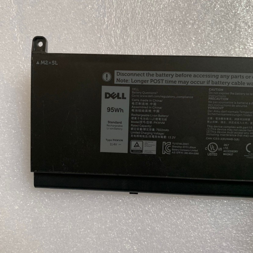 แบตเตอรี่ Dell precision 15 7550 7560 17 7750 7760 PKWVM 95wh ดั้งเดิม