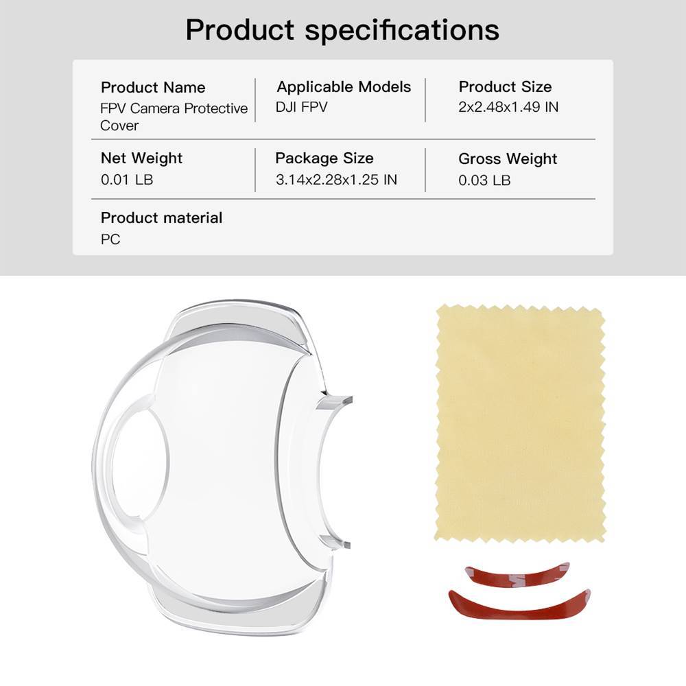 ฝาครอบป้องกันกล้อง DJI FPV การ์ดโปร่งใส Dron Flyin