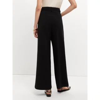 [Pomelo] กางเกงขากว้างแต่งโลโก้ / Logo Wide Leg Trousers