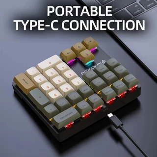 Apayado K33 แป้นพิมพ์ตัวเลขขนาดเล็ก 33 คีย์ เพลากลไกสีน้ําเงิน RGB PBT Keycaps สําหรับ Treasury/การบัญชี/การเงิน