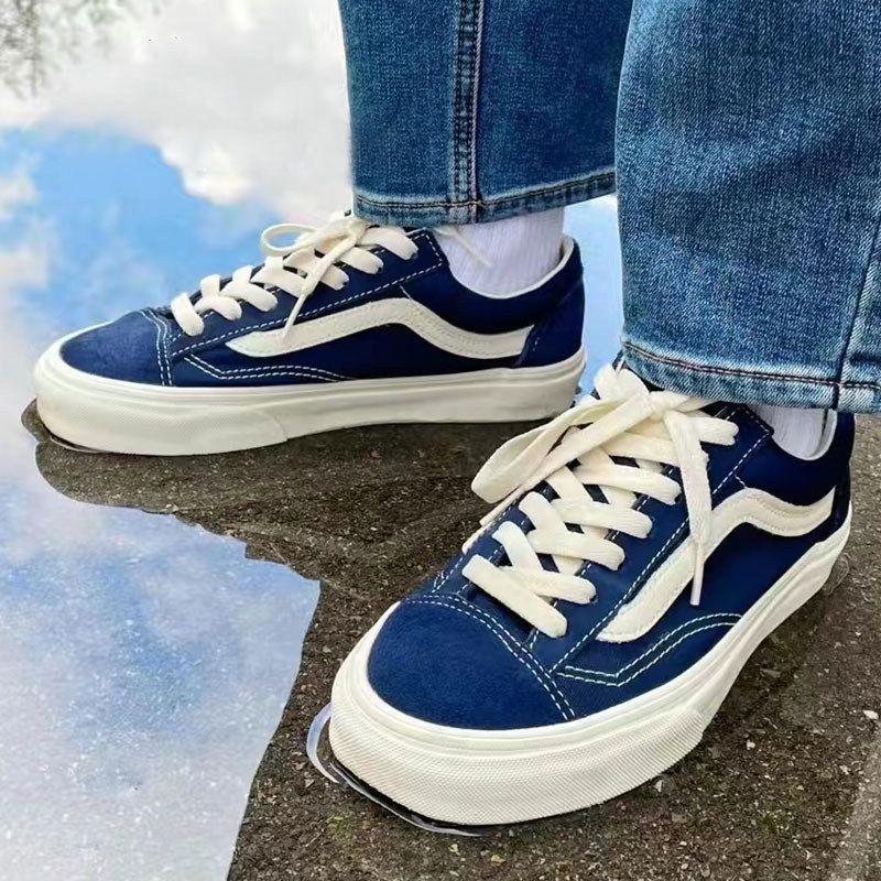 Vans Vans Official Flagship Store Style 36 Retro Silent Blue Couple Sports Casual รองเท้าสเก็ตบอร์ดส