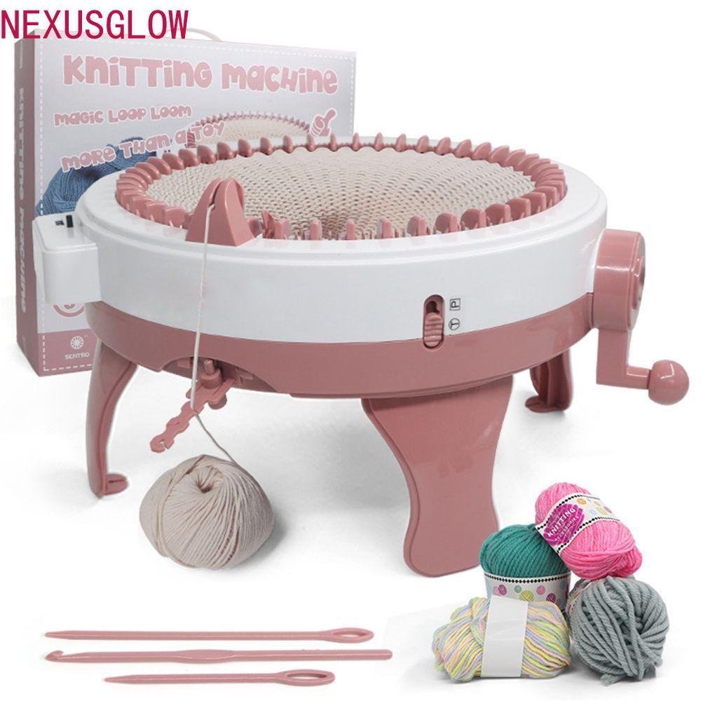 NEXUSGLOW ขนสัตว์ loom เด็ก Knit Loom ผ้าพันคอผ้าพันคอถักด้วยมือ 48 เข็ม Play House ของเล่นถัก Artif