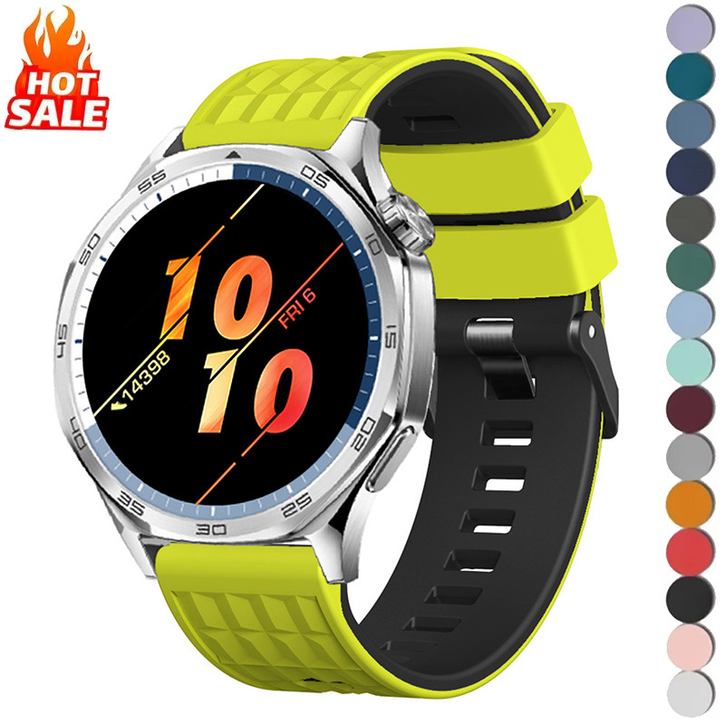 22mm Universal Two Tone สายซิลิโคนสําหรับ Huawei นาฬิกา GT 6 Pro 46 มม.GT6/GT5/GT4/GT3 46 มม.สายนาฬิกาสําหรับผู้ชายผู้หญิง
