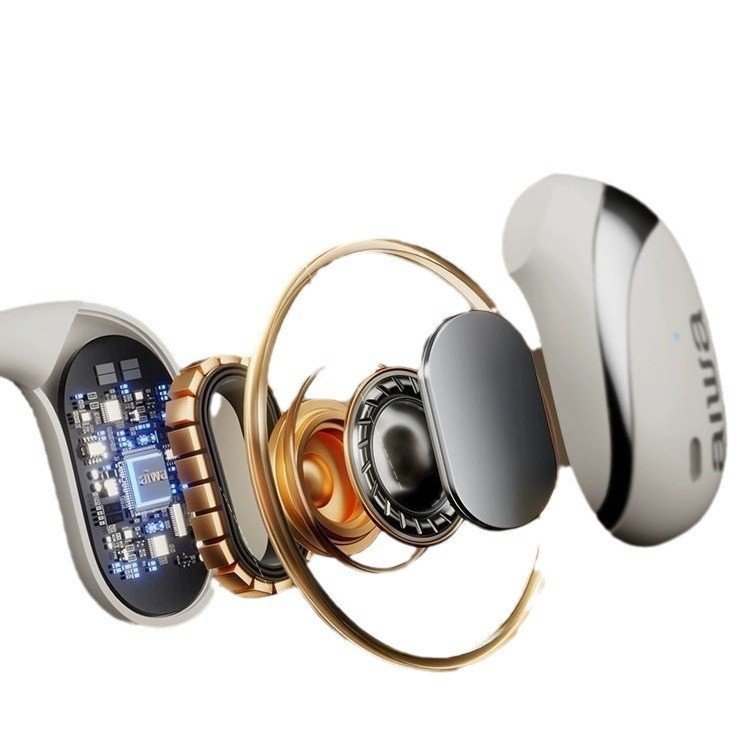 Aiwa/aiwa AW19 ชุดหูฟังบลูทูธไร้สายหูแขวนกีฬาวิ่งลดเสียงรบกวนยาวสวมใส่ไม่ปวด Bone Conduction