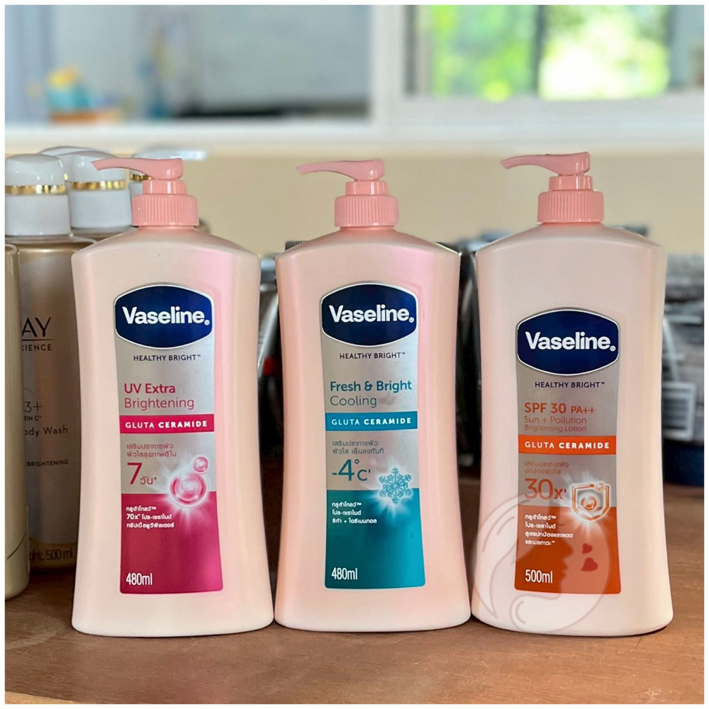 Vaseline Healthy Bright Gluta Ceramide Body Lotion 480 Ml.~500 Ml.