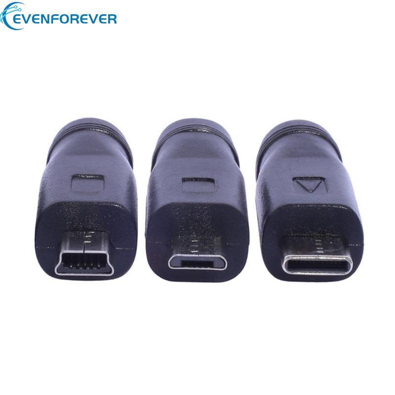EV Phones Charger Converter DC5 5x2 1 หญิงถึง Type-C Mini USB Micro USB Adaptor