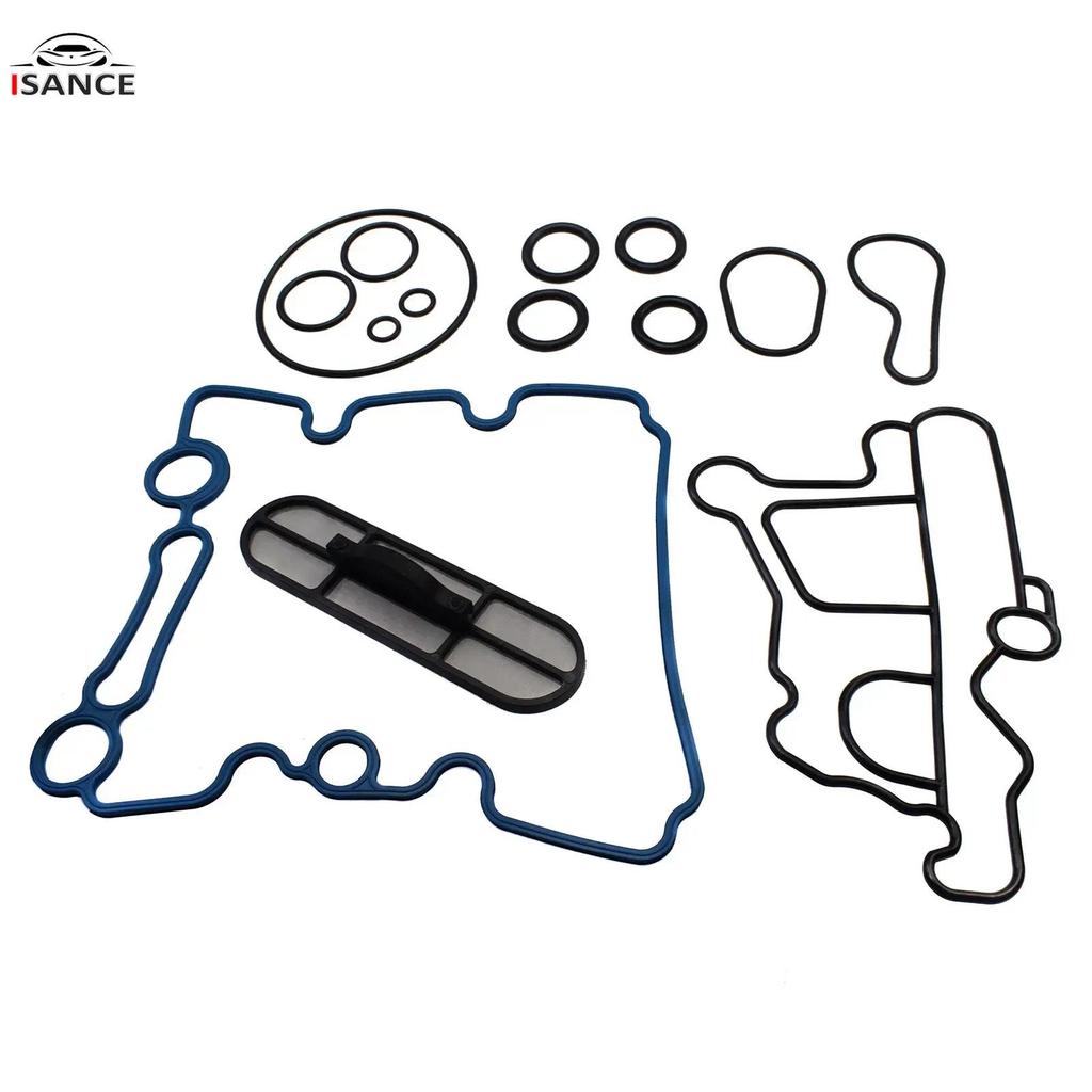 ใหม่รถเครื่องยนต์อัตโนมัติน้ํามัน Cooler ฝาครอบปะเก็นชุด Fit สําหรับ Ford 2003-2010 6.0L ดีเซล 3C3Z-