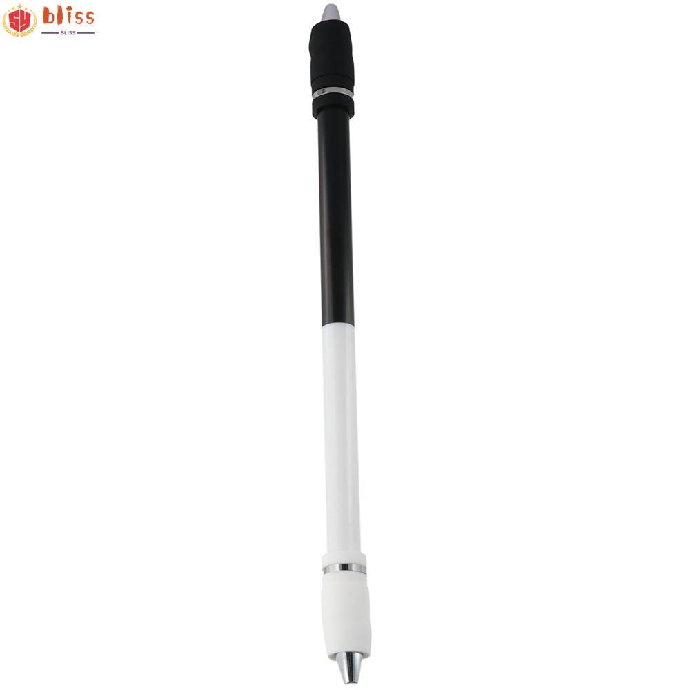 BLLISS Spin Pen, PC White Pen Spinning, สํานักงานเคลือบไม่ลื่นสีดํายาว