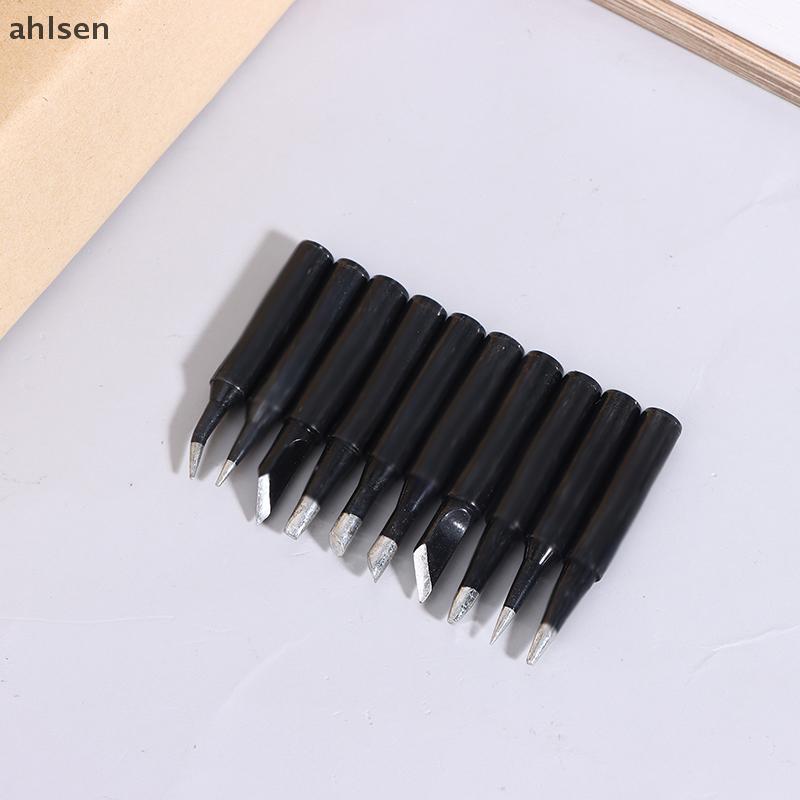 Ahlsen 5 ชิ้น/ล็อตทองแดงสีดําตะกั่วฟรีบัดกรีเหล็กเคล็ดลับ 900 M-TI 900 M-T-IS 900 M-TK เชื่อม Solder