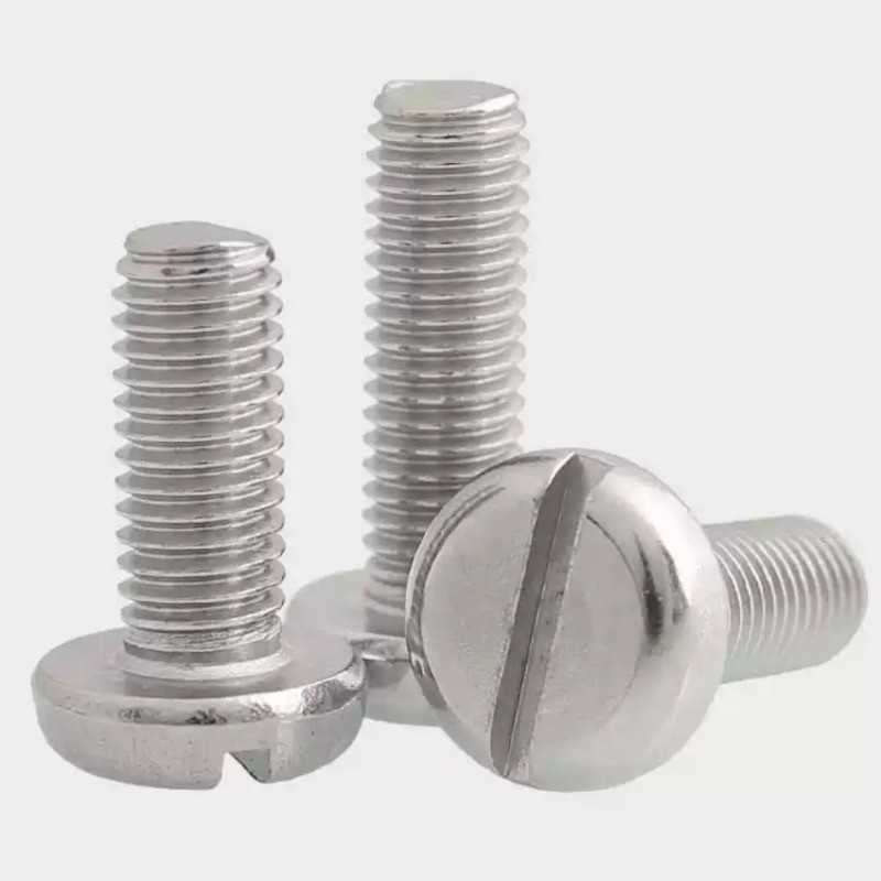 304 สแตนเลส one-slot สกรูหัวทรงกระบอก GB65 สกรู slotted หัวกลม bolt M6M8/M10HIR