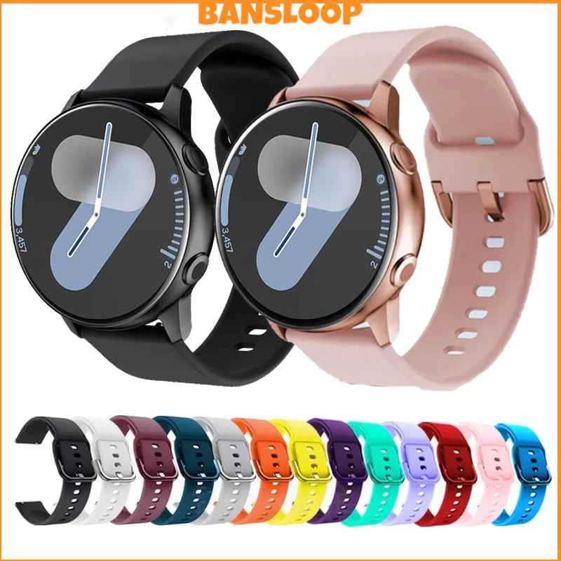 สายรัดซิลิโคน 20 มม. 22 มม. for Samsung Watch Galaxy Watch 7 6 5 4 FE/Garmin /Redmi Watch 5 Active/5 Lite/Amazfit Bip 6
