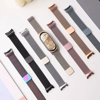 สายรัด Milanese Loop โลหะสแตนเลส แม่เหล็ก + เคส TPU แบบนุ่ม for Xiaomi Mi Band 10 / 9 / 8 NFC