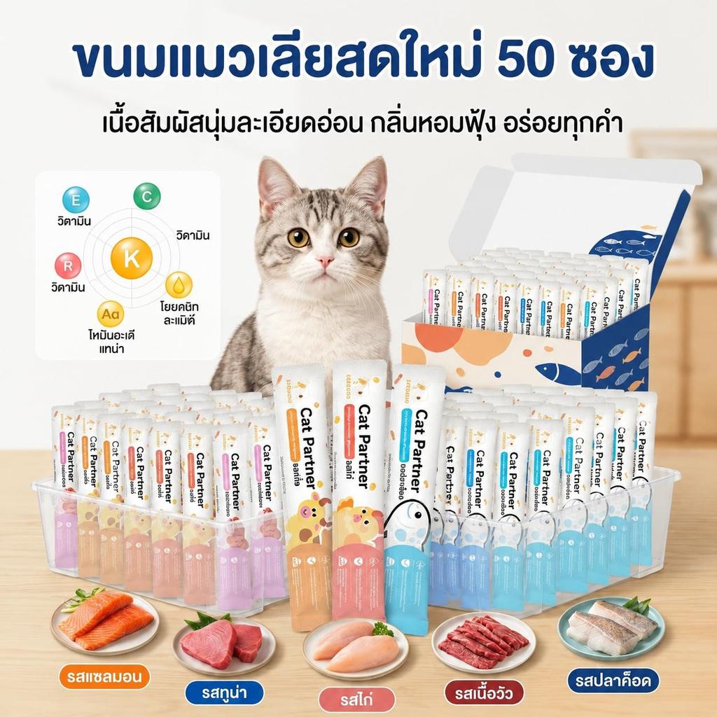 【100ชิ้นแพ็คสุดคุ้ม】Ketzuzu 16gอาหารเปียกแมว ขนมแมวเลีย อุดมสารอาหาร แมวขนมขบเคี้ยวสำหรับลูกแมวสากล