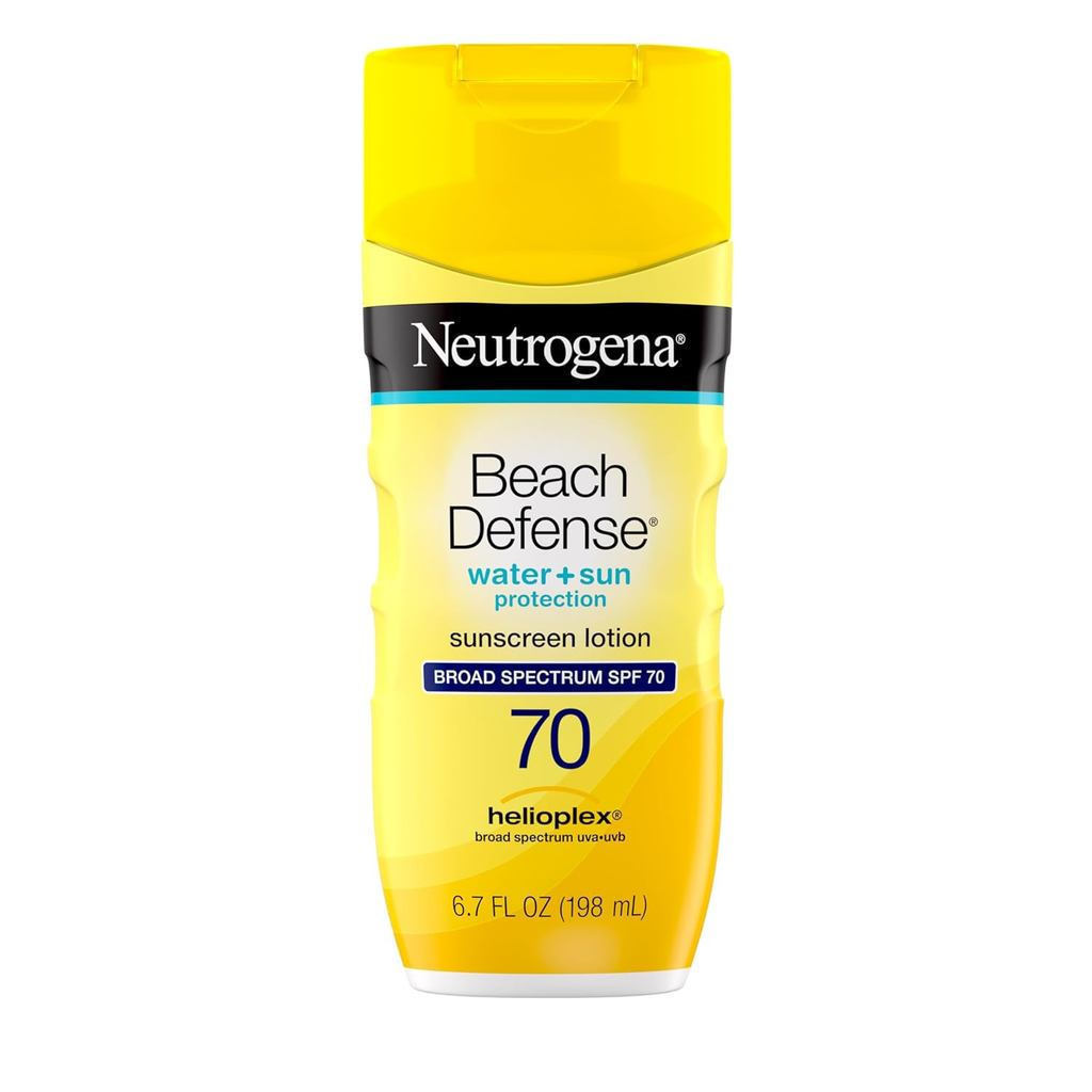 NeutrogenaครีมกันแดดLotionBeachDefenseSPF70,ครีมกันแดดสําหรับผิวหน้าและผิวกาย,BroadSpe 6K7Y