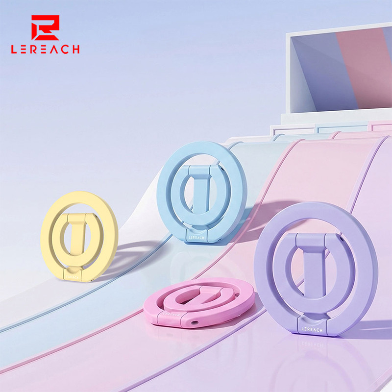 LEREACH ที่วางโทรศัพท์แม่เหล็กสําหรับ Xiaomi 17T Pro / 17T, 360° ที่วางแหวนหมุนสําหรับ MagSafe, ขาตั้งแม่เหล็ก N52 สําหรับรถยนต์/โต๊ะ, สี Macaron 5 สี