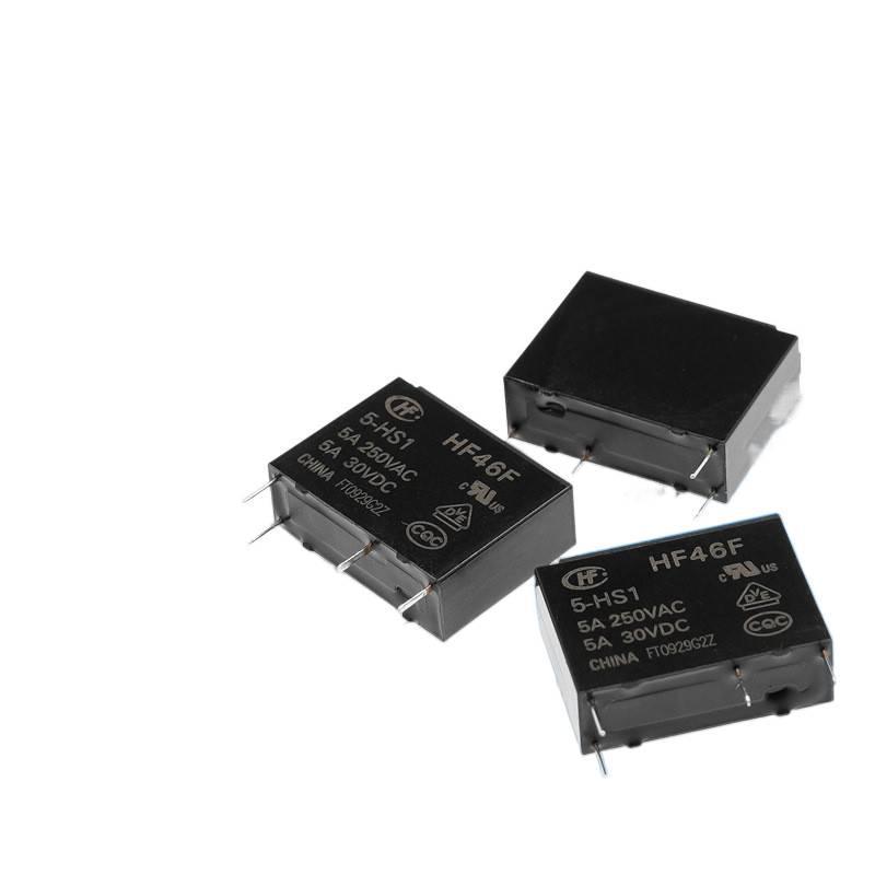 2PCS รีเลย์มาโคร HF46F/12-HS1 HF46F/5-HS1 HF46F/24-HS1 5A 4pin ปกติเปิด