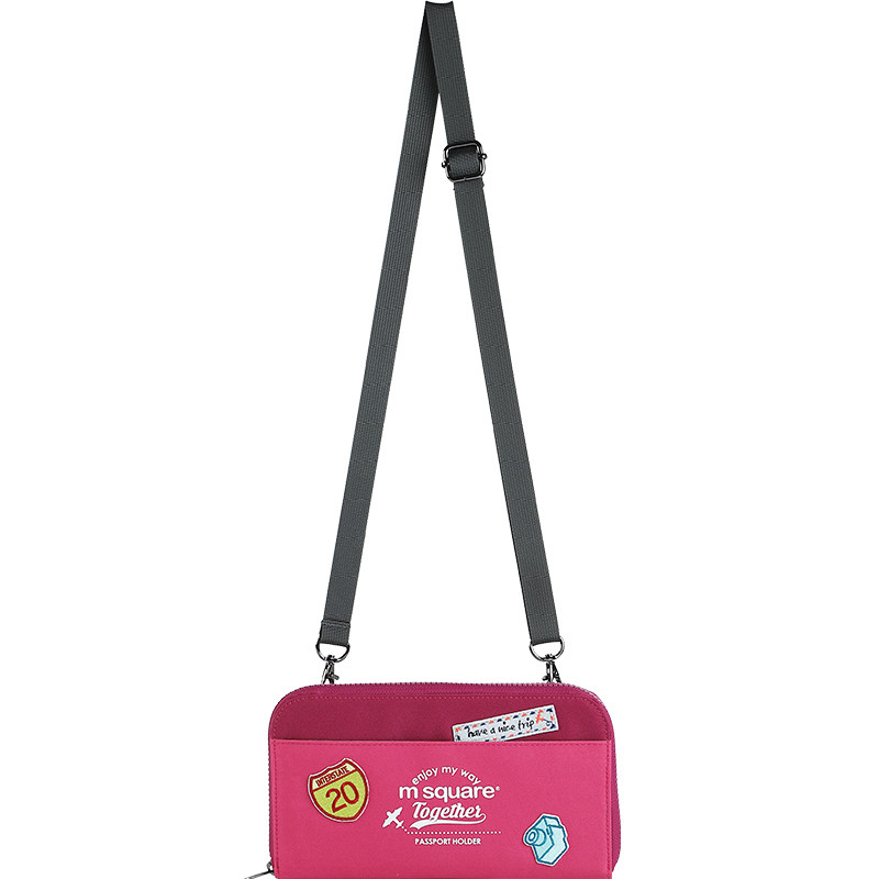Msquare Crossbody Multifunctional Storage Bag Passport Bag Ticket Folder Bag ins Female Cute Travel 