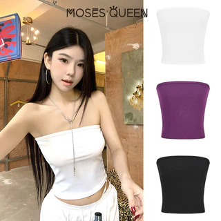 MOSESQUEEN สาวเซ็กซี่ใส่เสื้อชั้นในสั้น ใส่เสื้อกั๊กกระชับที่เผยหน้าอก ช่วยให้ดูผอมและมีความยืดหยุ่น ใส่ชั้นนอกได้หลากหลาย #63109