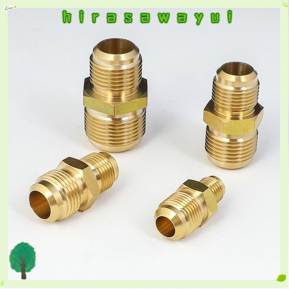 ฮิราซาเวย์ ตัวเชื่อมต่อข้อต่อท่อทองเหลือง,1/4 "3/8" 1/2 "ขั้วเปลวไฟตรง,ชายกับชาย 5/16" 5/8" 3/4" สหภาพแรงงานทองเหลืองหลอด ข้อต่อ