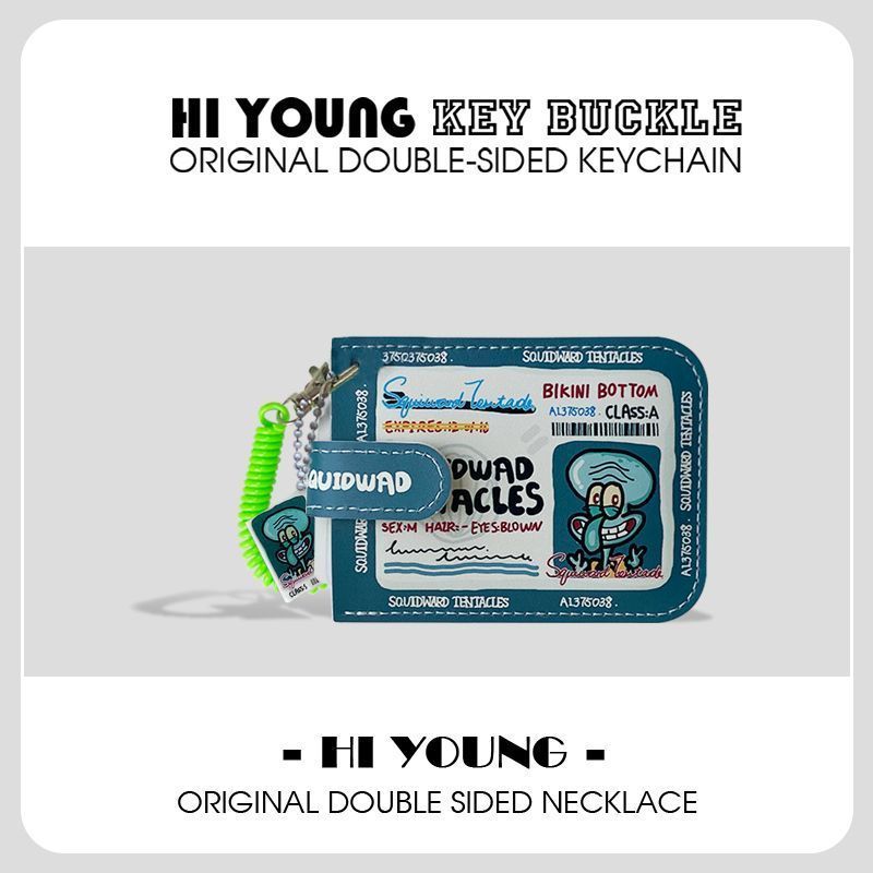 {Octopus Brother Draw Card Holder} PU Piggy Multi-Card Slot Commuter Access Control ID Storage Case 