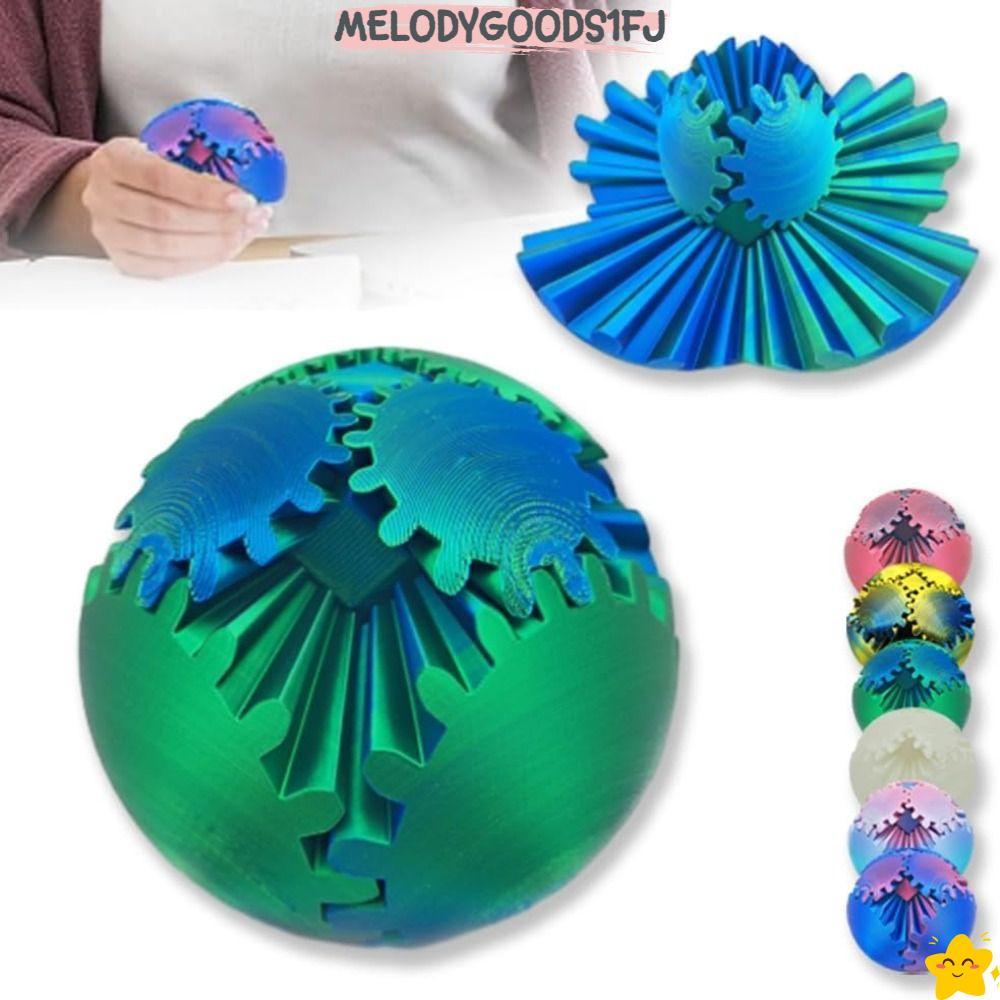 MELODYGOODS1FJพิมพ์เกียร์Ball,ความวิตกกังวลผ่อนคลายเกียร์Sphered Spin Ball,Creative Fidgetของเล่นSensoryโรตารีความเครียดBallสําหรับผู้ใหญ่เด็กของขวัญ