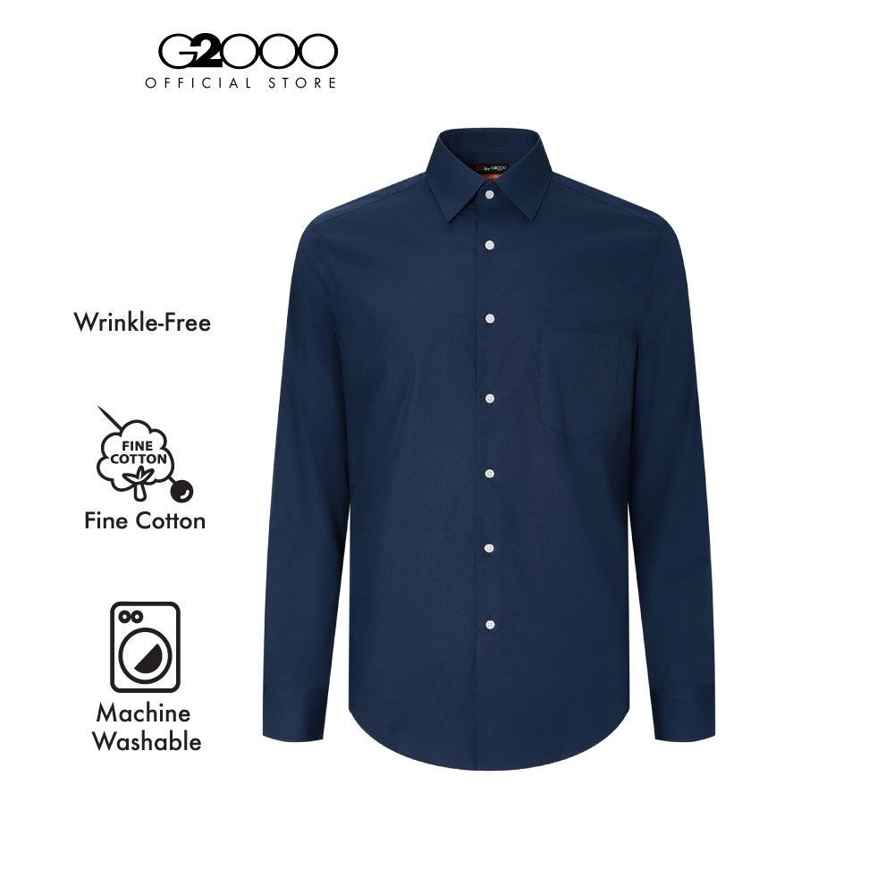 G2000 เสื้อเชิ้ตแขนยาวแบบทางการสำหรับผู้ชาย Smart Fit รุ่น 2112101271 BLUE