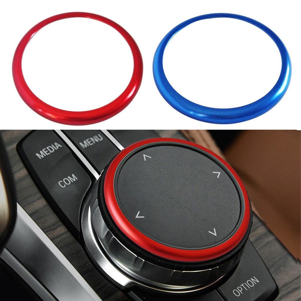 ชุดภายในรถอลูมิเนียมอัลลอยด์ - Fit อุปกรณ์เสริมปุ่มมัลติมีเดียสําหรับ BMW 5, 1, 2, 3, 7 Series & X ร