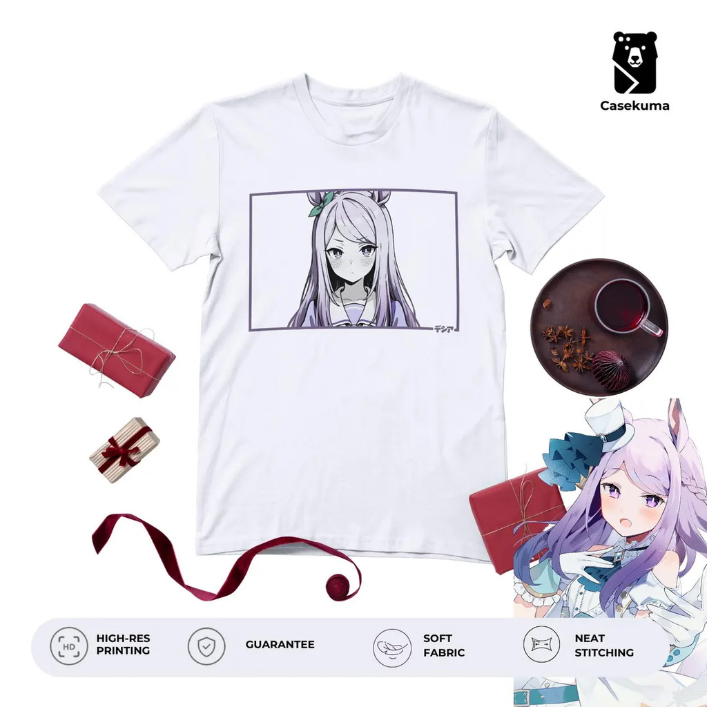Mejiro McQueen T-Shirt Casekuma | Uma Elegant Horse Girl Merch | Pretty Derby Tee Musume Otaku Appar