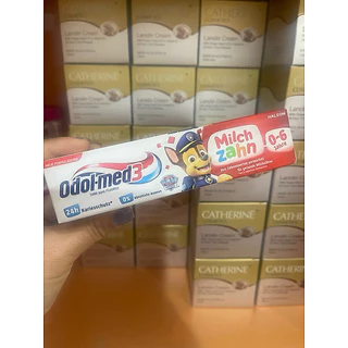 ยาสีฟันเด็กเยอรมัน odol-med3 milch zahn ผสมฟูลโอไลน์2สูตร