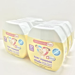 แป้งเด็ก ศรีจันทร์เบบี้ (แพ็ค6กระป๋อง) SrichandBaby Baby Powder ขนาด50 กรัม
