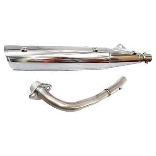 VCT ท่อผ่าหมก/มอก WAVE-100/110 เก่า,เวฟ100 สีชุบ คอเรียบ[มอก.341-2543 เลขที่ ท4499-67/341]