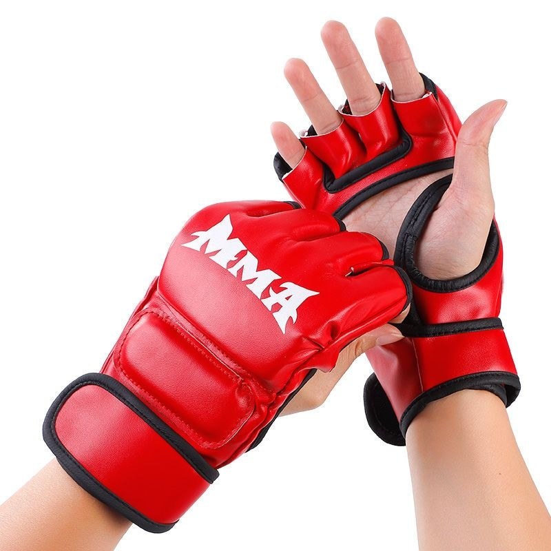Lieba ครึ่งนิ้ว ufc นวมชกมวย BoxMMA มวยไทย ufc การฝึกอบรมครึ่งนิ้ว Fingerless นวมชกมวยถุงมือ ST713