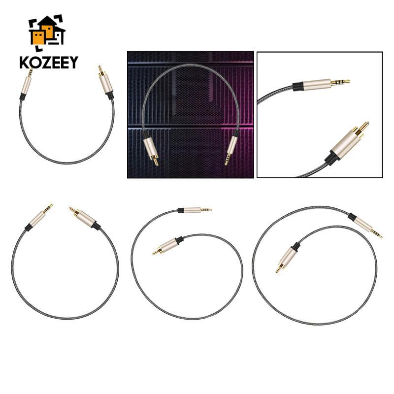 [KOZEEY] สายสัญญาณเสียง 3.5 มม. แจ็ค RCA ชาย Hi-Fi Sound Coaxial สาย AUX สําหรับอุปกรณ์โฮมเธียเตอร์
