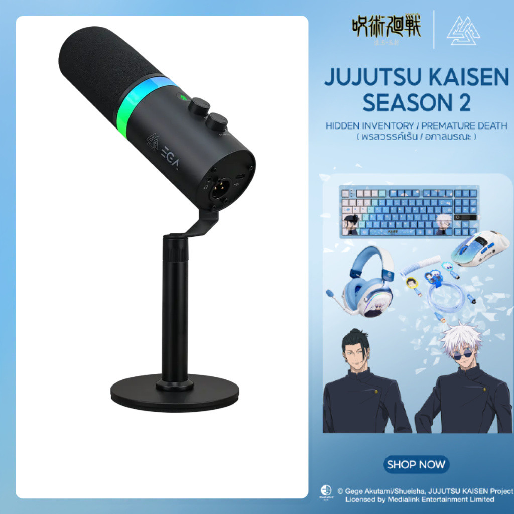 EGA TYPE GMC2 Pro ไมโครโฟน ลดเสียงรบกวน Streaming Dynamic Microphone USB Type-C/3.5 mm TRS/ XLR [รับประกัน 2 ปี]